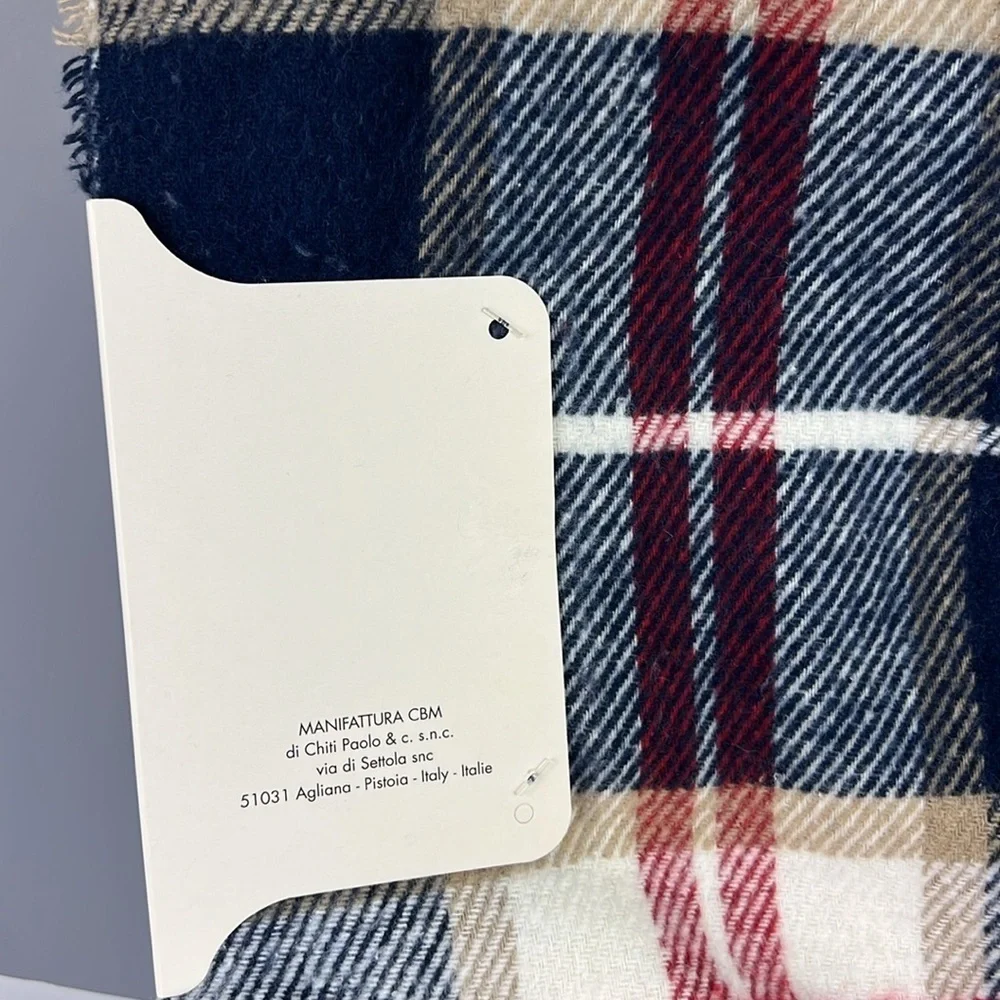 NIDO Plaid Throw Blanket with Fringe Made in Italy 51